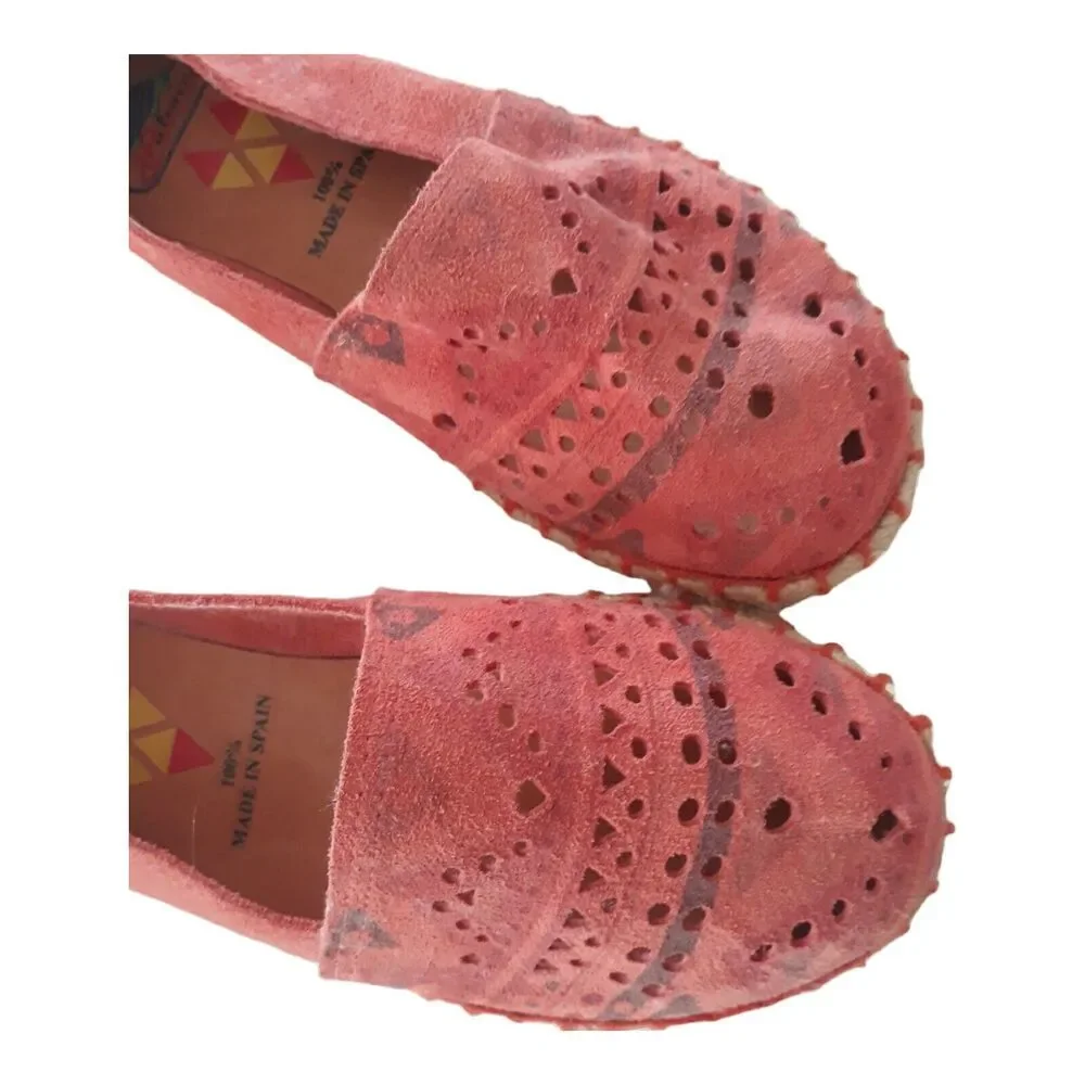 Vulcarini Espadrilles Flats Women Size EU 37 US 6.5 Orange